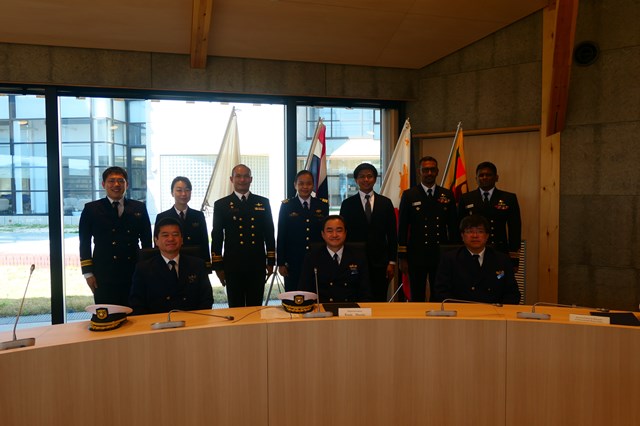The 7 participants together with the three-senior officials of JCGA with VADM Kasai JCG seated at the center.